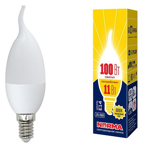 Лампа светодиодная Volpe  E14 11Вт 3000K UL-00003817
