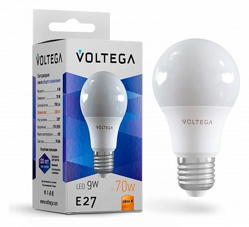 Лампа светодиодная Voltega  E27 9Вт 2800K 4710