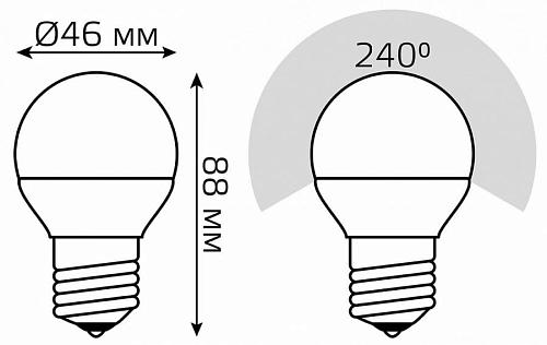 Лампа светодиодная Gauss  E27 6Вт 3000K 105102406