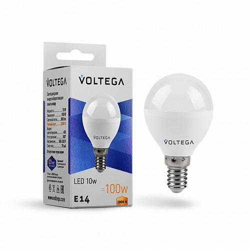 Лампа светодиодная Voltega Globe 10W E14 10Вт 2800K 8453
