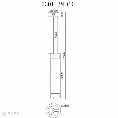Подвесной светильник iLedex Rocks 2301-3M CR